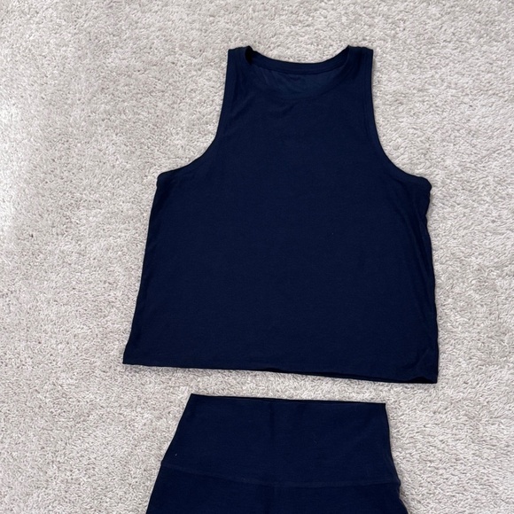 Beyond Yoga Set - Navy Blue Heather - Picture 2 of 3